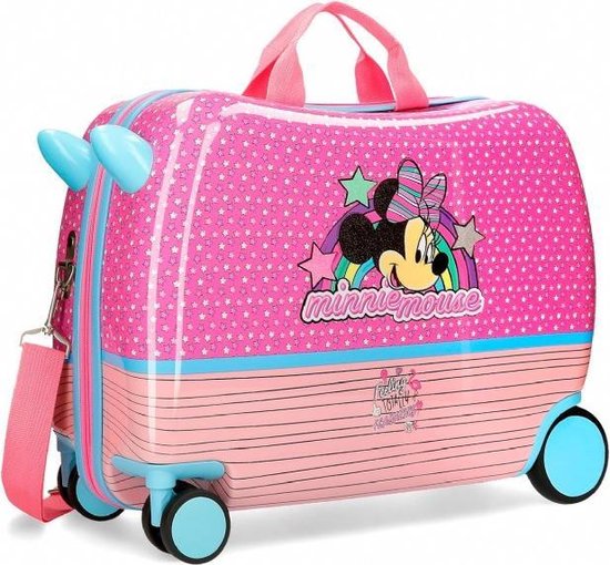 Minnie Mouse rol zit koffer reiskoffer Pink Vibes | bol.com