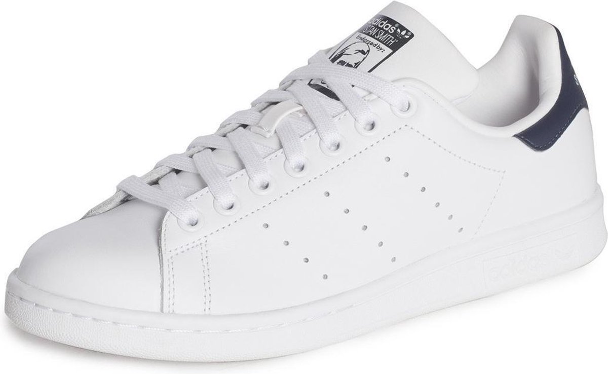 adidas Stan Smith Dames Sneakers - Core White/Core White/Dark Blue ...
