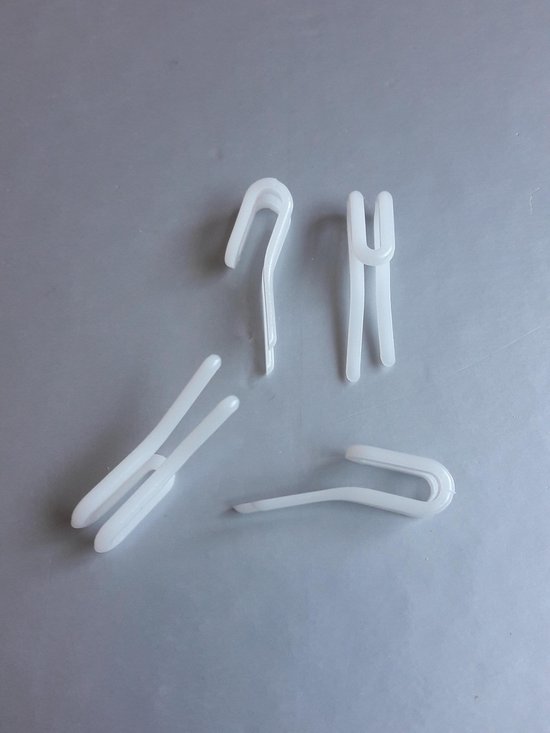 duplo gordijnhaken plastic 40 stuks ( klein model 25 mm hoog ) | bol.com