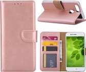 Huawei P Smart - Bookcase Rose Goud - portemonee hoesje