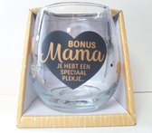 Wijn- waterglas Bonus mama je hebt een speciaal plekje