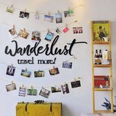 Wanderlust Travel More! | Muurteksten & Citaten | Metal Wall Quotes by Hoagard | Woonkamer Interior | Wall Decor