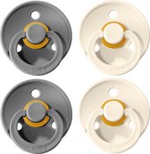BIBS Fopspeen - Maat 2 (6-18 maanden) - 4 stuks - Ivory en Smoke