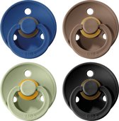 BIBS Fopspeen - Maat 2 (6-18 maanden) - 4 stuks - Midnight, Black, Sage en Dark Oak