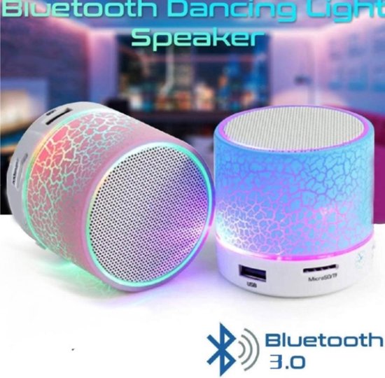 bol.com | Draadloze Draagbare Bluetooth Speaker - Mini - Led - Muziek Audio  Stereo Sound Speaker...