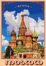 Wandbord - Russia Moscow Rode Plein