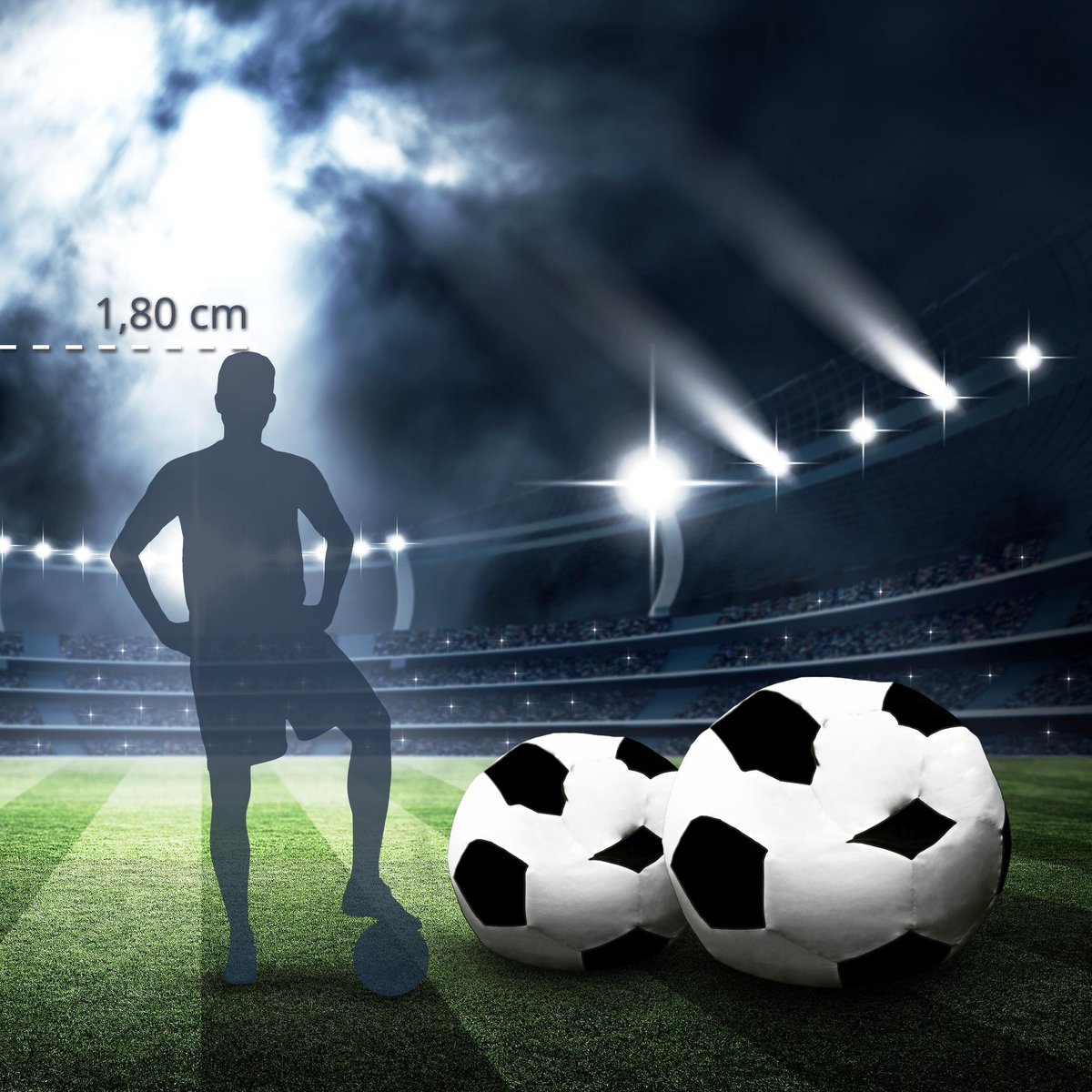 Lumaland - Luxe voetbal zitzak - hoogwaardig voetbal zitkussen uit de  comfortlijn -... | bol.com