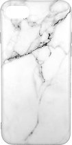 Apple iPhone 7/8/SE (2020) – Wit TPU Mat Marmer hoesje