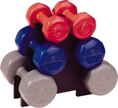 Halterset - Dumbbellset - Gewichten en halters - Rucanor - Volledige set inclusief standaard!