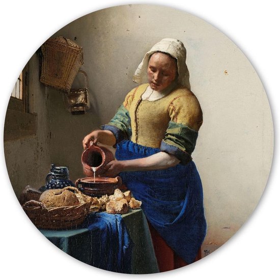 Wooncirkel - Melkmeisje - Johannes Vermeer (⌀ 30cm)