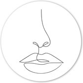 Wooncirkel - Neus en mond - lijntekening (⌀ 30cm)