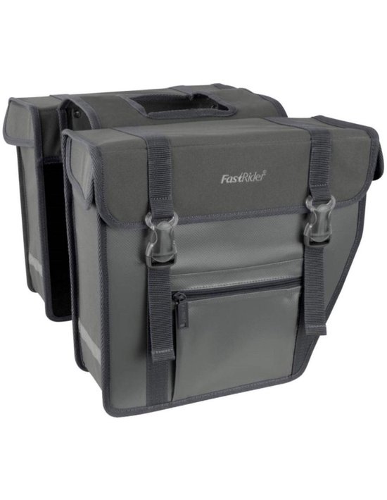 FastRider Hybride - Dubbele Fietstas - 24 L - Grijs — afbeelding 4