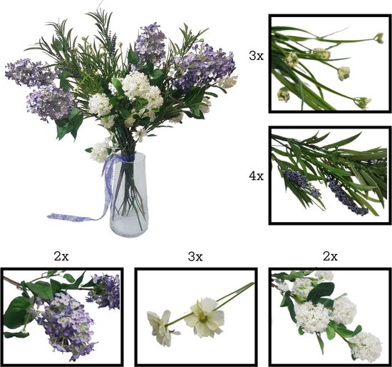 Bol Com Jackysson Nepbloemen Kunstboeket Kunstbloemen Voor Binnen Boeket 80cm Hoog