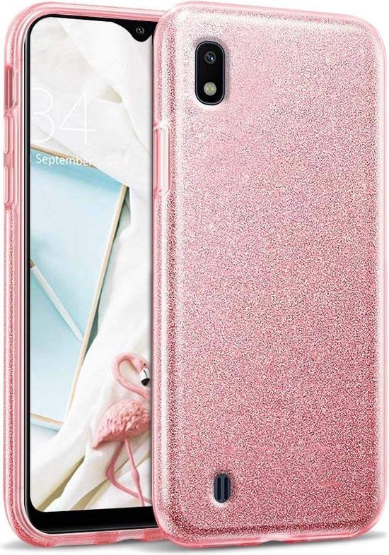 Trots Nauw letterlijk Samsung Galaxy A10 Hoesje Glitters Siliconen TPU Case licht roze -  BlingBling Cover | bol.com