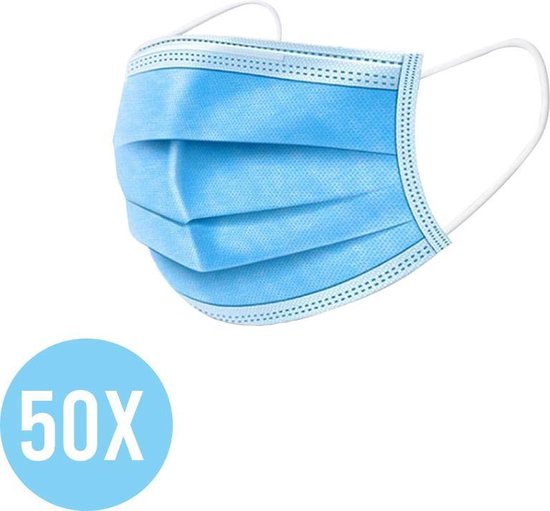 50 stuks 3-laags mondkapjes | Niet Medische mond-en neusmaskers | Geschikt voor OV