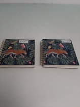 notitieboekje met patroon - 2 stuks