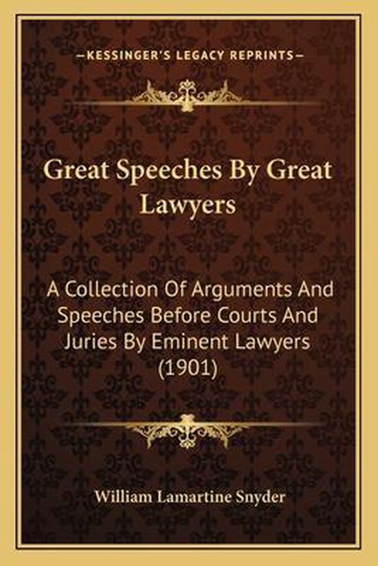 Great Speeches by Great Lawyers - cover