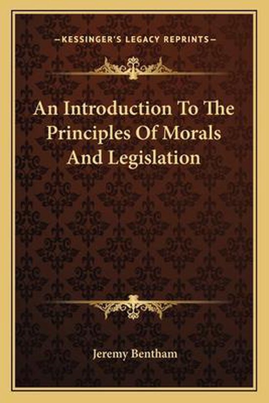 An Introduction to the Principles of Morals and Legislation - cover