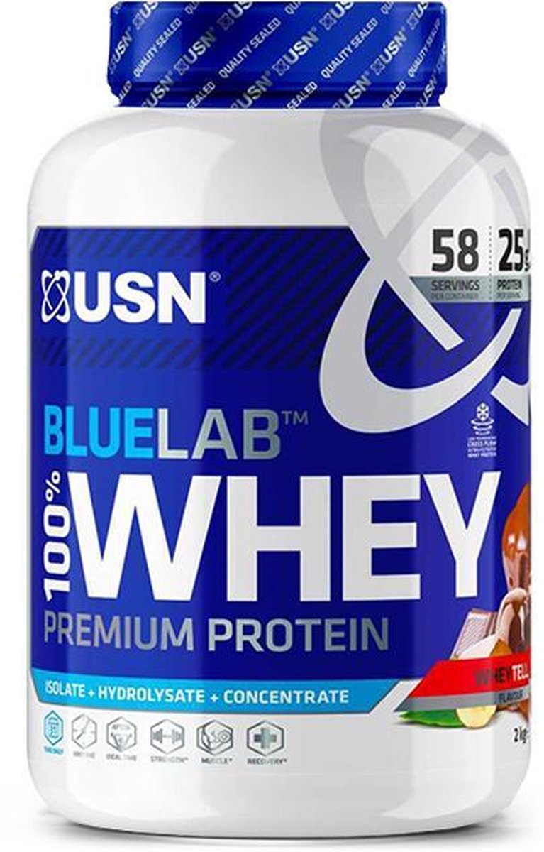 USN Blue Lab Protein Premium 2 KG - Chocolade Smaak - Whey Proteine