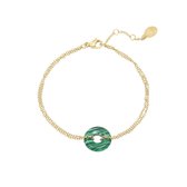 Yehwang Armband ring groen goud