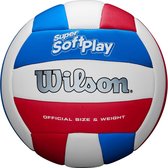 Wilson Super Soft Play Volleybal - Officiële Maat - Rood/Wit/Blauw