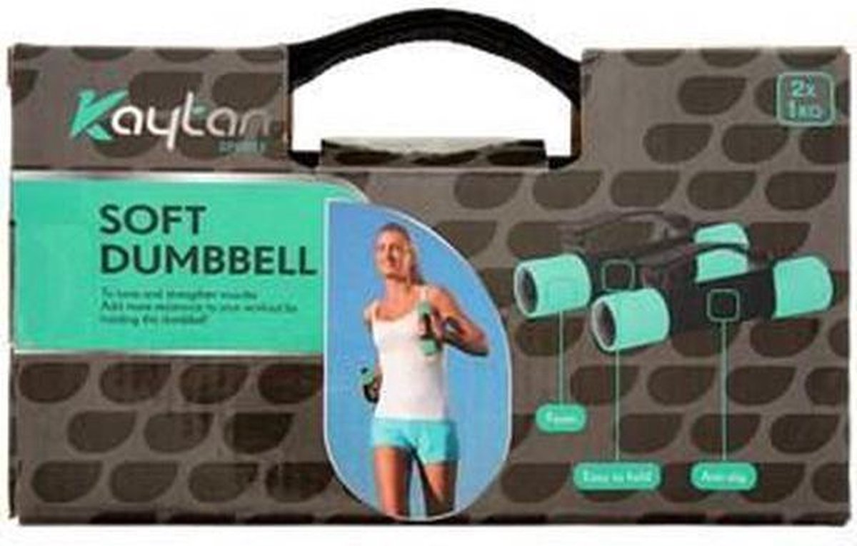 Soft Dumbell kaytan/ 2x 1kg/ dumbell/ gewicht/ gewichten/ fitness/ hardlopen