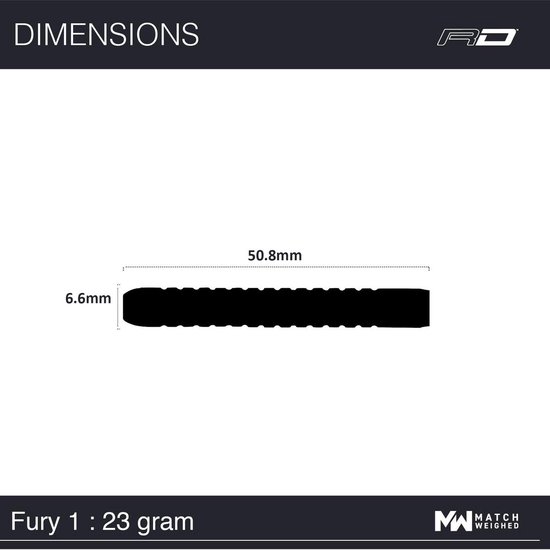 Thumbnail van een extra afbeelding van het spel RED DRAGON - Fury 1 Flightmaster: Steeltip Tungsten Dartpijlen Professioneel - 23 gram