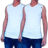 Embrator 2-pack mannen Tank-Top V-hals wit maat L