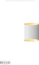 Sinne Wandlamp Gestructureerd Wit - Messing met geintegreerde LED