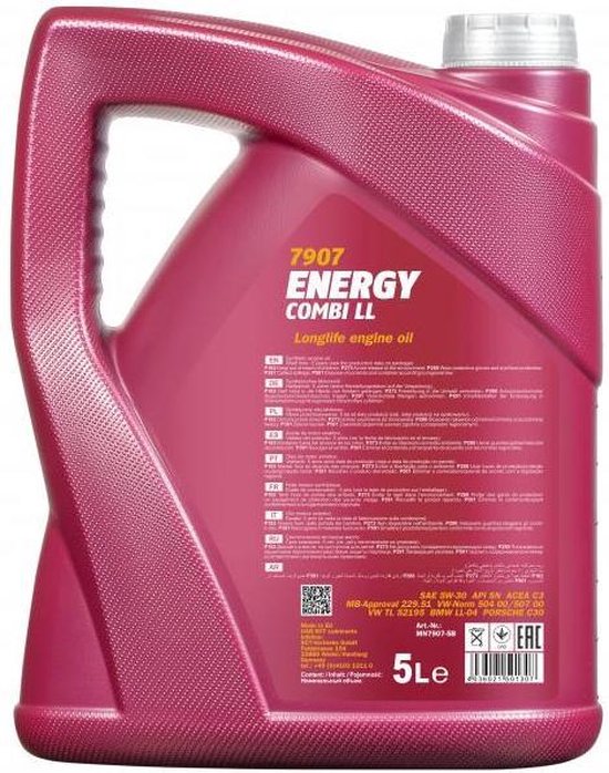 5w30 Motoröl 2 X 5L MANNOL 7715 5W30 Longlife Motoröl MB 229.51 ACEA C3-16 + Auslaufschlauch E öl 5w30
