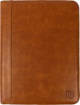 NEGOTIA Vintage Abbey - Leren Schrijfmap A4 - Leren Notitieboek Voor A4 Schrijfblok - Leren Conferentiemap - Werkmap - Documentatiemap - Bruin