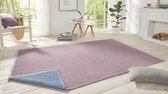 Effen vloerkleed Duo - roze/lichtblauw 80x200 cm