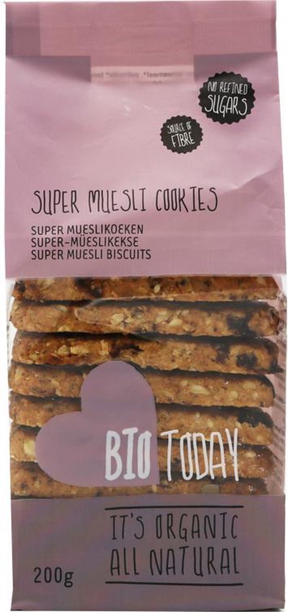 BioToday Super muesli koeken biologisch (Doos van 10 verpakkingen van