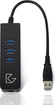 BanGosa® USB 3.0 HUB Gigabit RJ45 LAN Ethernet adapter - Netwerk Kabel voor Windows/APPLE MAC