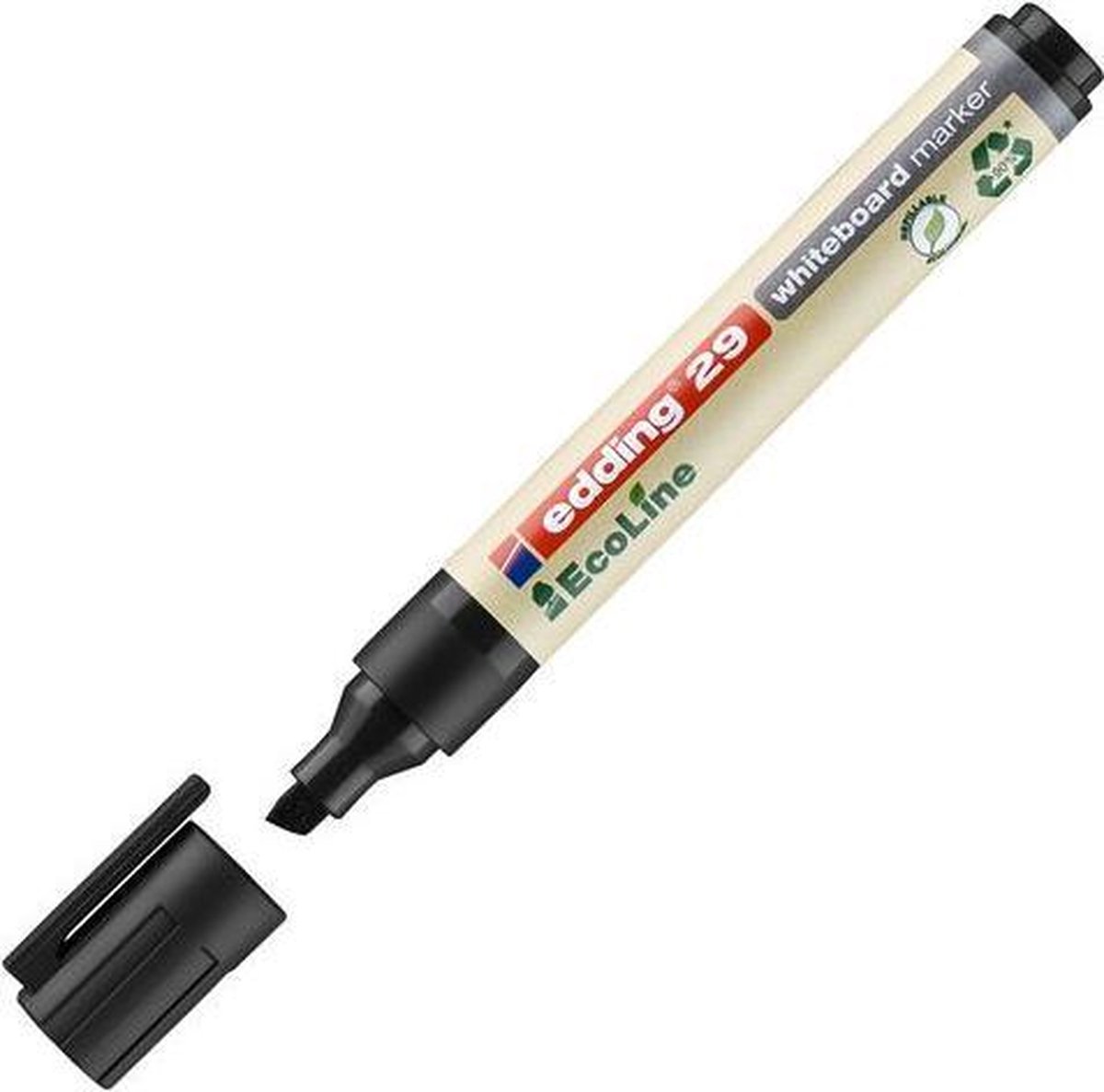 Edding 29 Ecoline Whiteboard Marker Set - 4 Refillable Markers (Black, Red, Blue, Green)