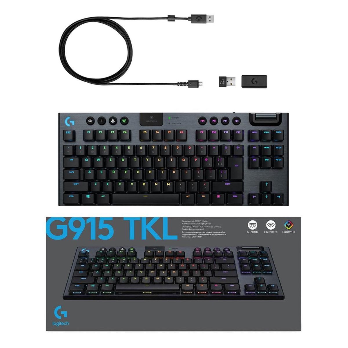 zijn Gek Plak opnieuw Logitech G915 TKL - Mechanisch Gaming Keyboard - Draadloos - GL Tactile -  QWERTY (ISO)... | bol.com