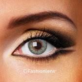 Kleurlenzen - Clear Blue - jaarlenzen met lenshouder - blauwe contactlenzen Fashionlens®