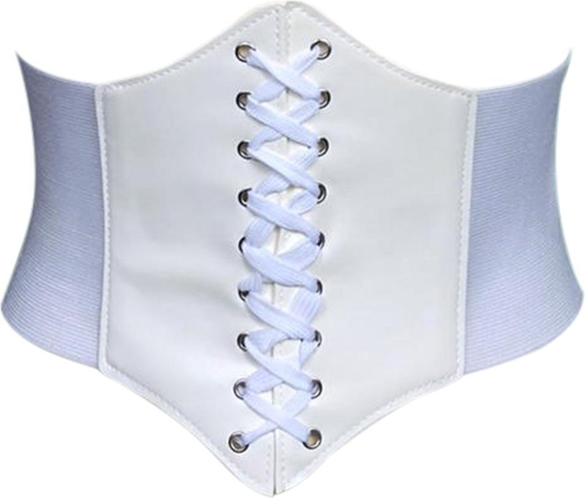FIFO Effen Unisex Dames Korset, Elegante, Esthetisch, Wit