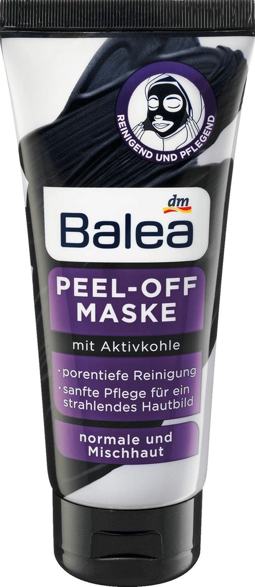 Balea Gezichtsmasker Peel-Off met actieve kool (100 ml)