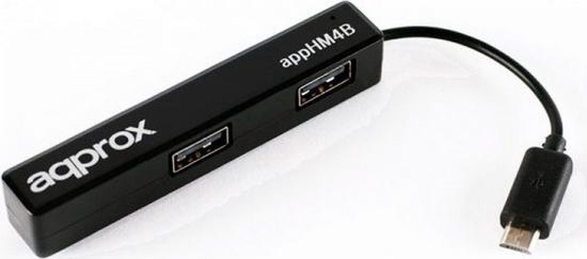 4-Port USB Hub approx! APPHM4B USB 2.0 480 Mbps Black