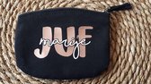 Make-up tasje voor de Juf | Juf kado | juf cadeau | afscheid | einde schooljaar