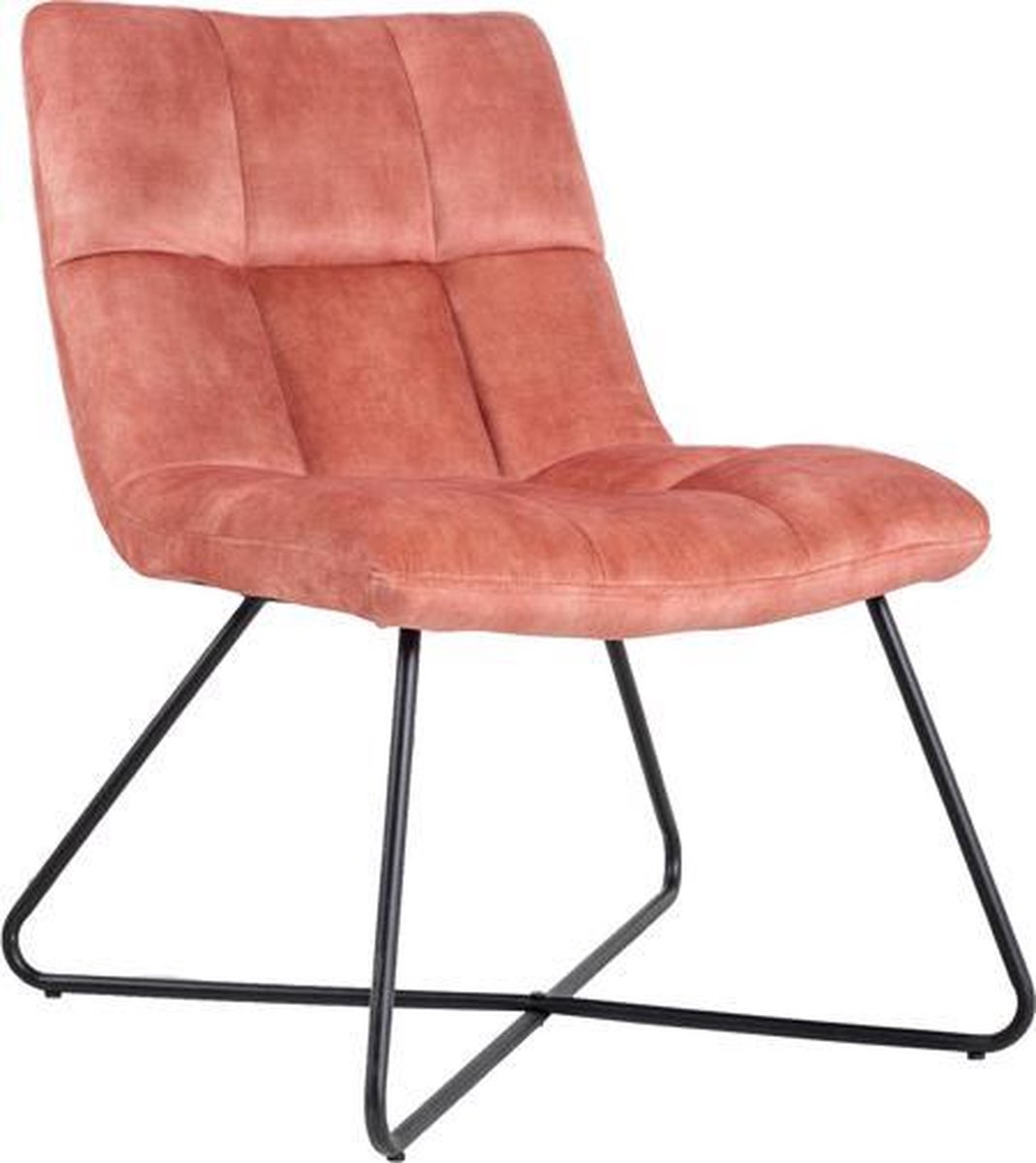 Fauteuil Roze - Velvet Stof & Metaal - Fauteuil Fanny Velvet Roze ...
