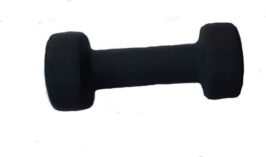 Dumbbell 2KG - Gewicht - Halter - Soft Grip - Zwart | bol.com