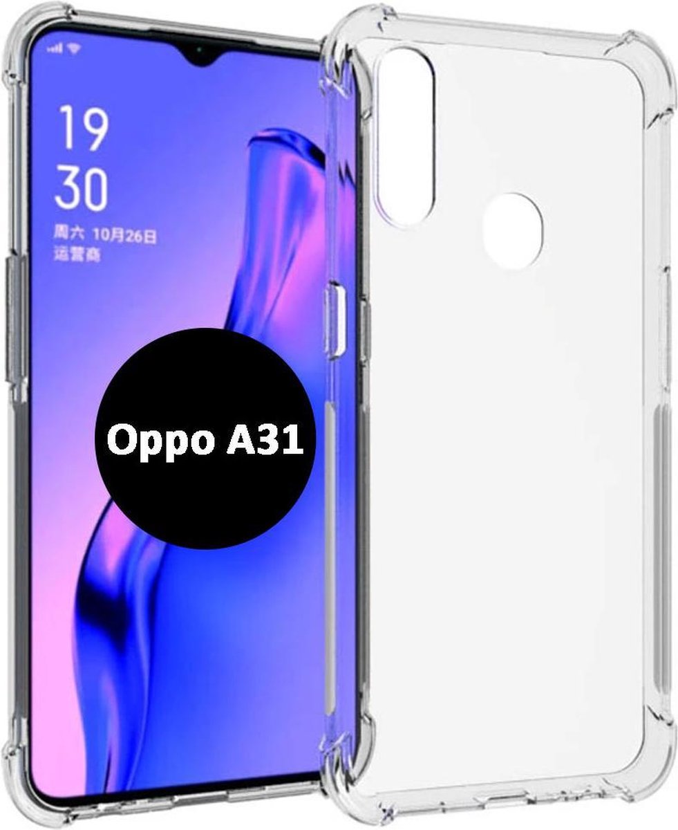HB Hoesje Geschikt voor Oppo A31 - Transparant - Anti Shock Hybrid Back Cover