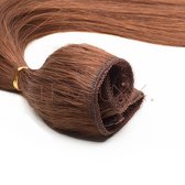 Flip-in haar extensions 40 cm bruin | Echt menselijk haar