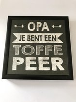 Fotolijst met tekst – Opa jij bent een toffe peer- 13 x 13 cm