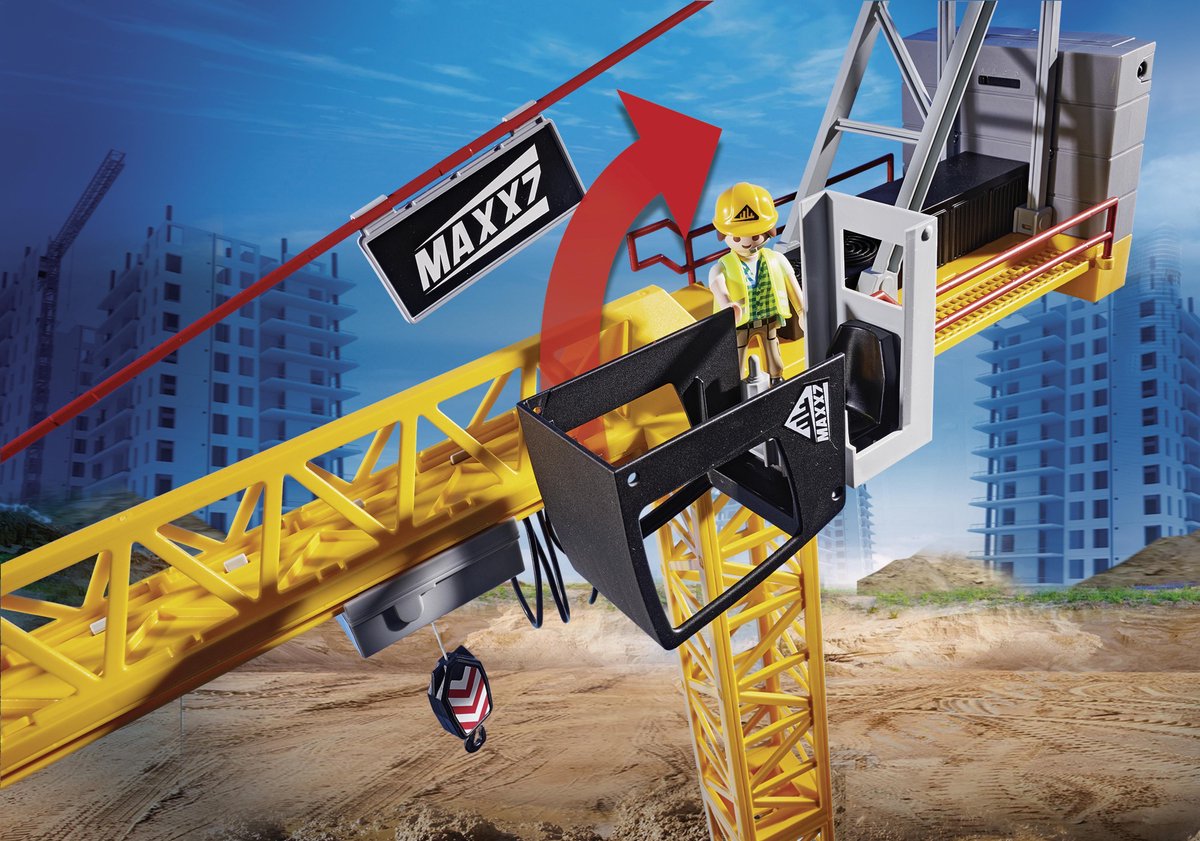 PLAYMOBIL City Action RC bouwkraan met bouwonderdeel - 70441 — afbeelding 4