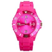 Fako® - Sporthorloge - Siliconen - Ø 43mm - Fuchsia