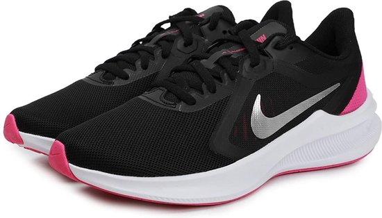 Nike Nike Downshifter 10 Sportschoenen - Maat 38.5 - Vrouwen - zwart/wit/ roze | bol.com