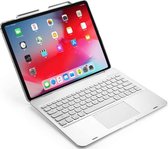 Tablet2you - Toetsenbord - Notebookcase met Trackpad voor Apple iPad Pro 12.9 - 2020 - 2021 - Zilver